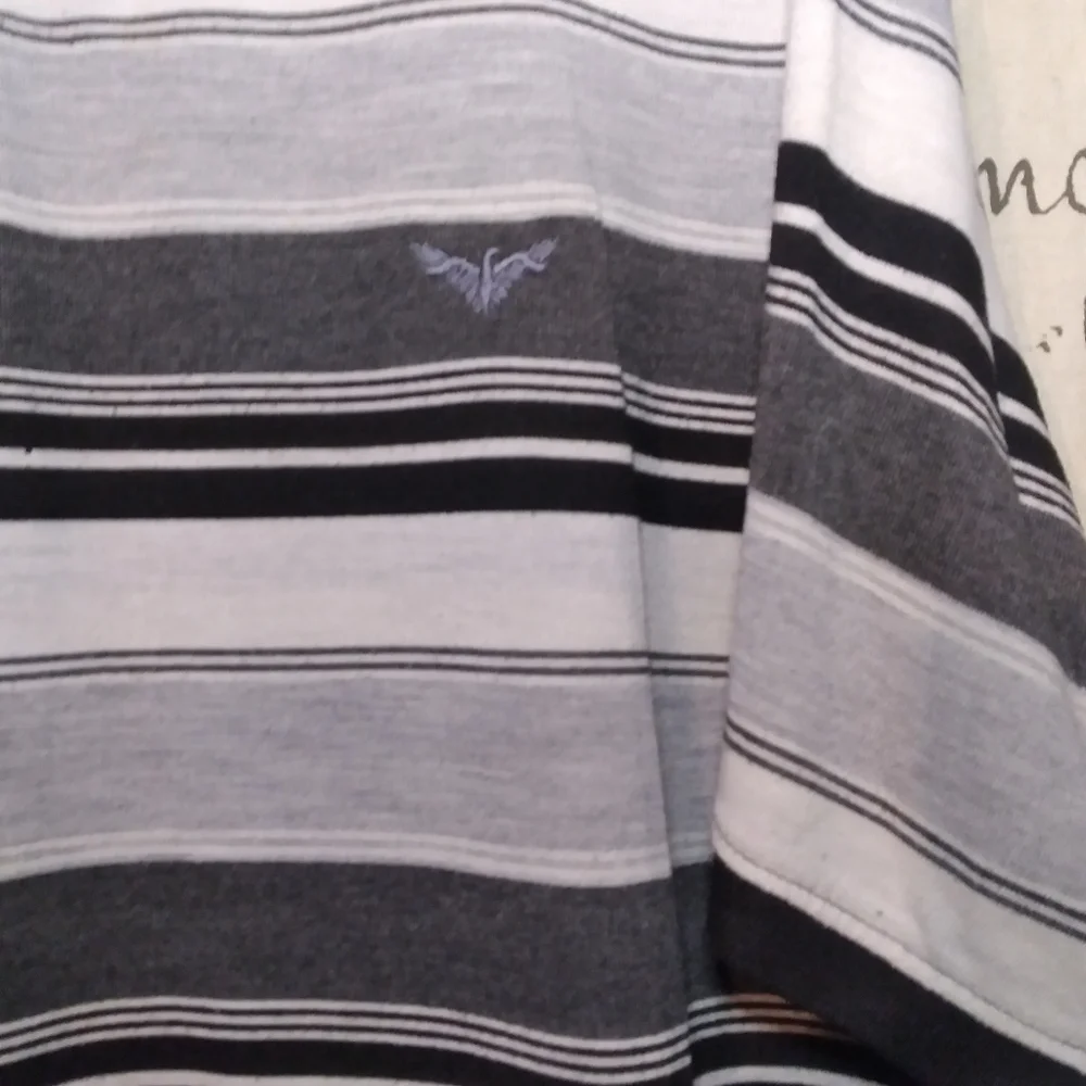 (#11) Men's Black and White Stripped Xtreme Gear Collar Shirt (Size 3XL) - Picture 12 of 12